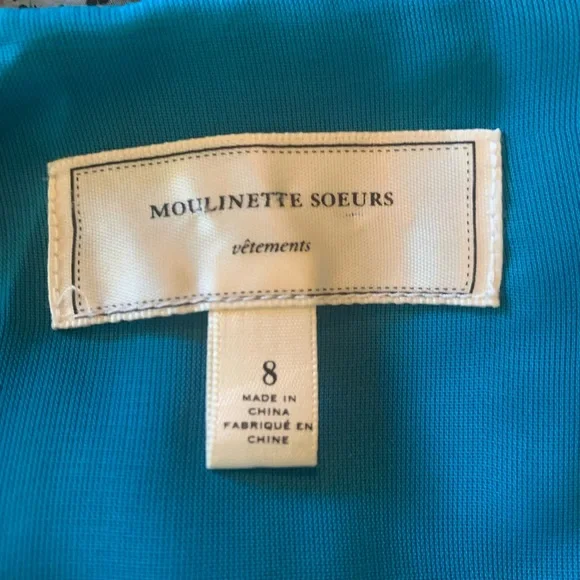 Anthropologie Moulinette Soeurs Silk Island Nightfall Blue Dress Size 8 - Picture 8 of 11